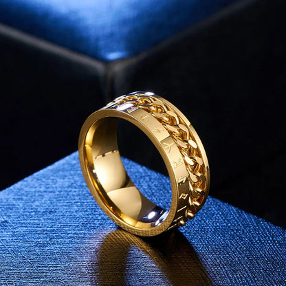 Men's Roman Fidget Spinner Ring