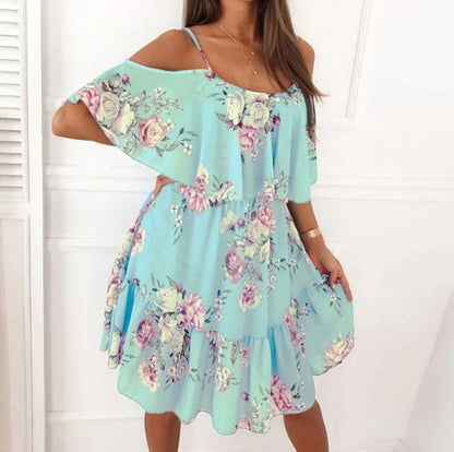 Bohemian Floral Chiffon Dress