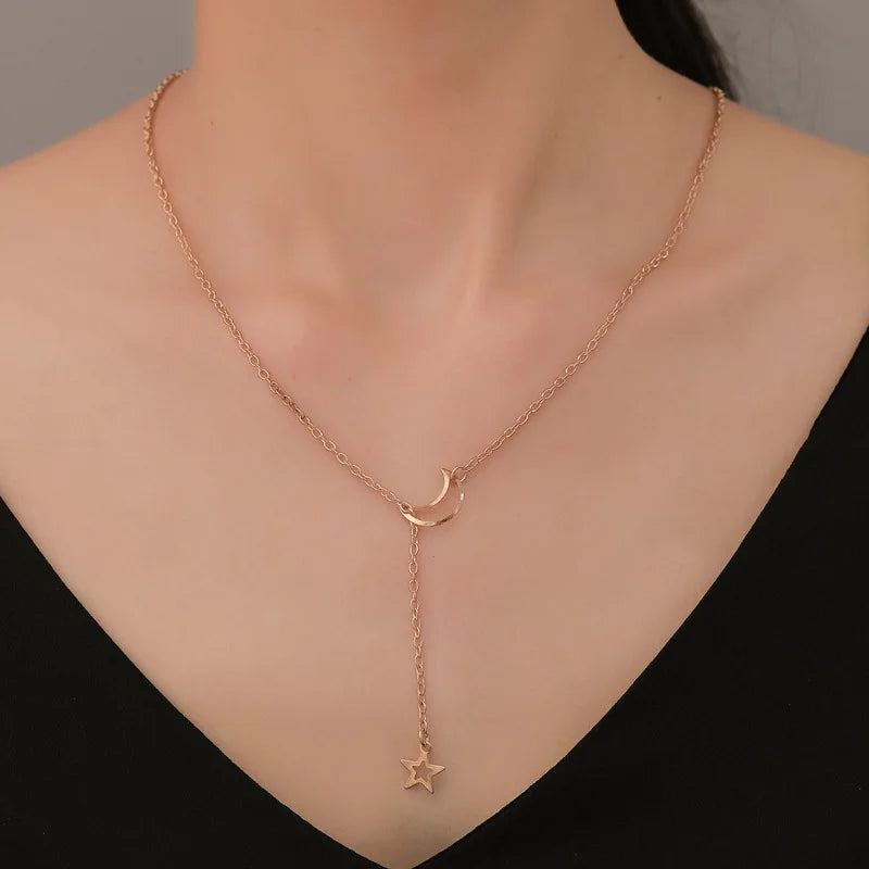Moon Star Choker Necklace