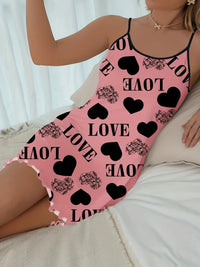 Dreamy Heart Print Nightgown