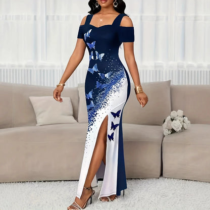 Elegant Butterfly Midi Dress