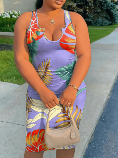 Tropical Chic Bodycon Dress