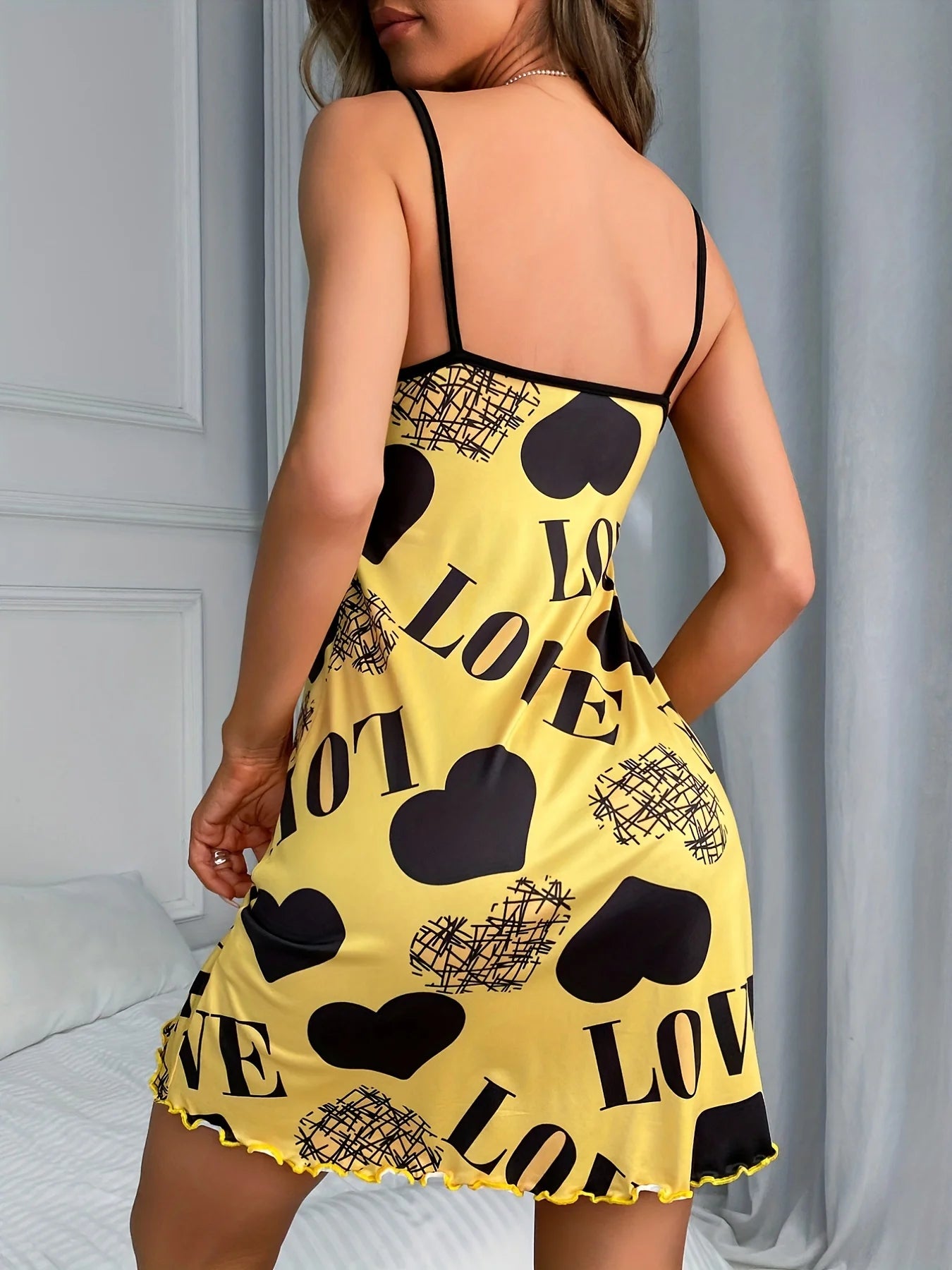 Dreamy Heart Print Nightgown