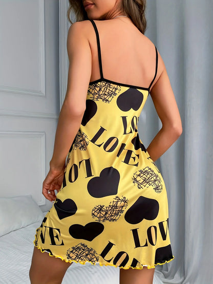 Dreamy Heart Print Nightgown